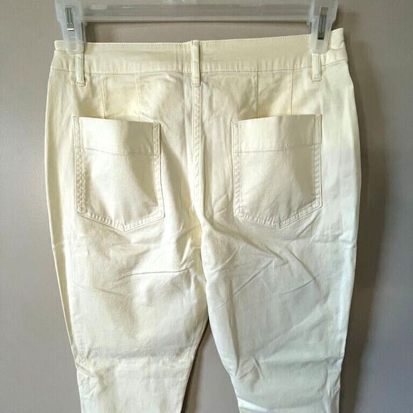 Guideboat Womens Pants Yellow Mid Rise Tapered Ankle Zip Size 28 (tag 27) NEW! - Picture 5 of 11